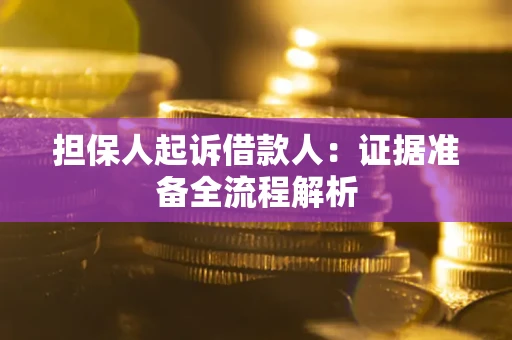 北京担保人起诉借款人：证据准备全流程解析